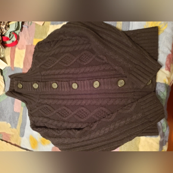 Black button up turtleneck sweater - Picture 5 of 13